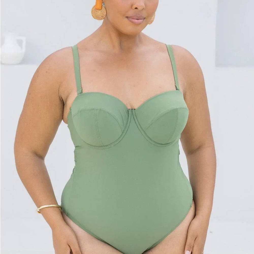 OLIVE BALCONETTE ONE PIECE